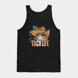 Taco life cat Tank Top